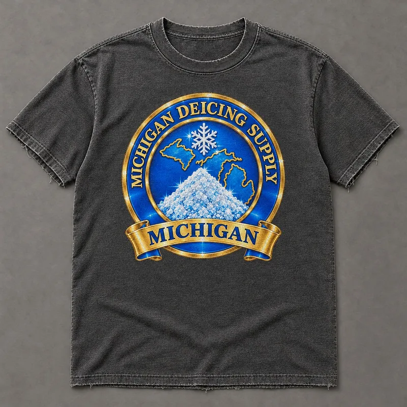 Michigan Deicing Supply tee with state badge